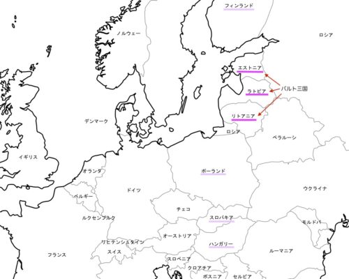 バルト３国の地図